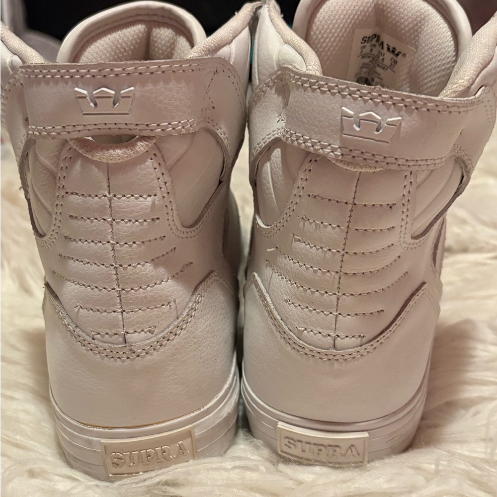 Supra Muska 001 Skytop White Leather High Top Sneakers Men's Size 9 - Picture 6 of 9
